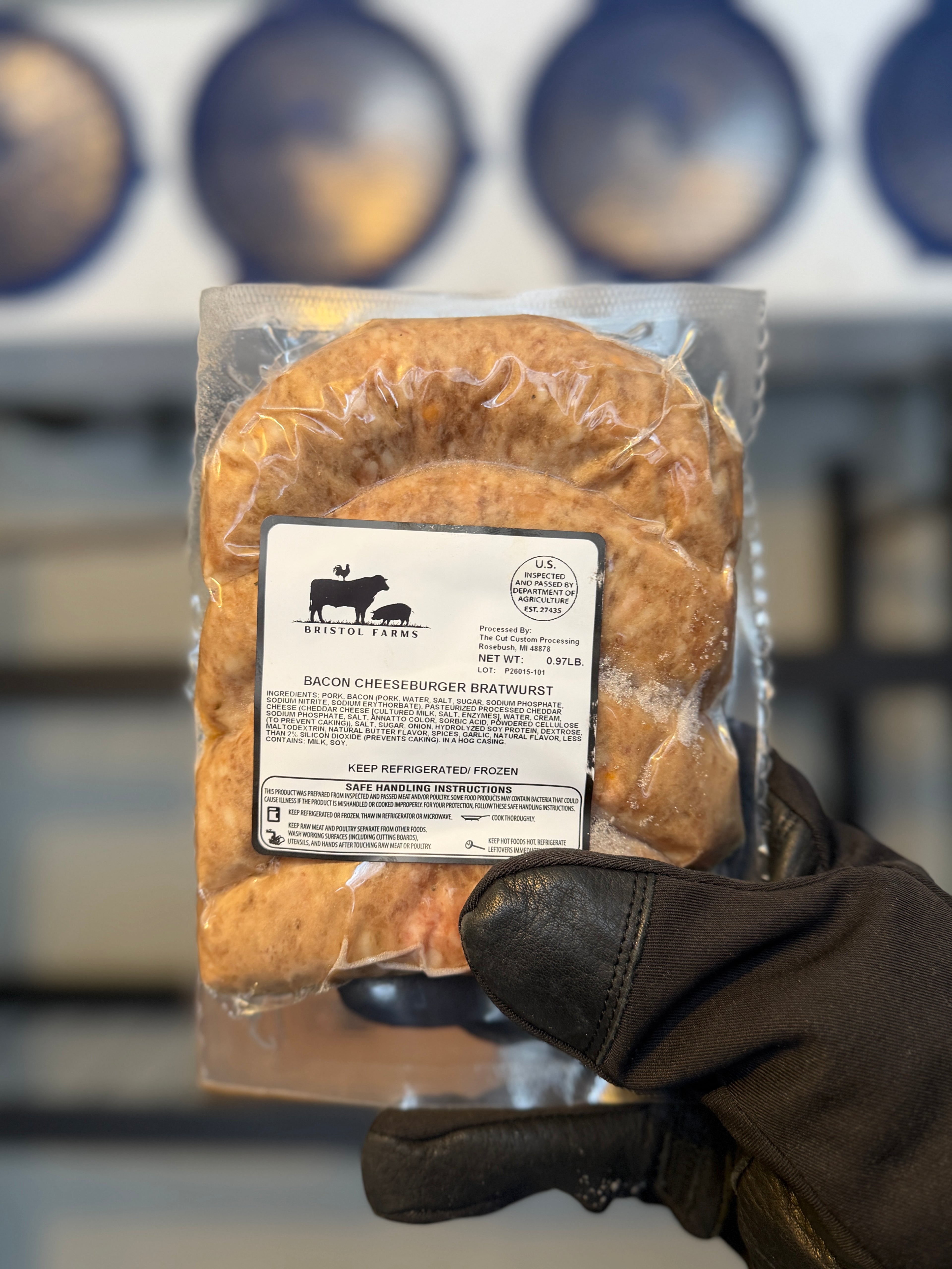 Bacon Cheeseburger Pork Brats